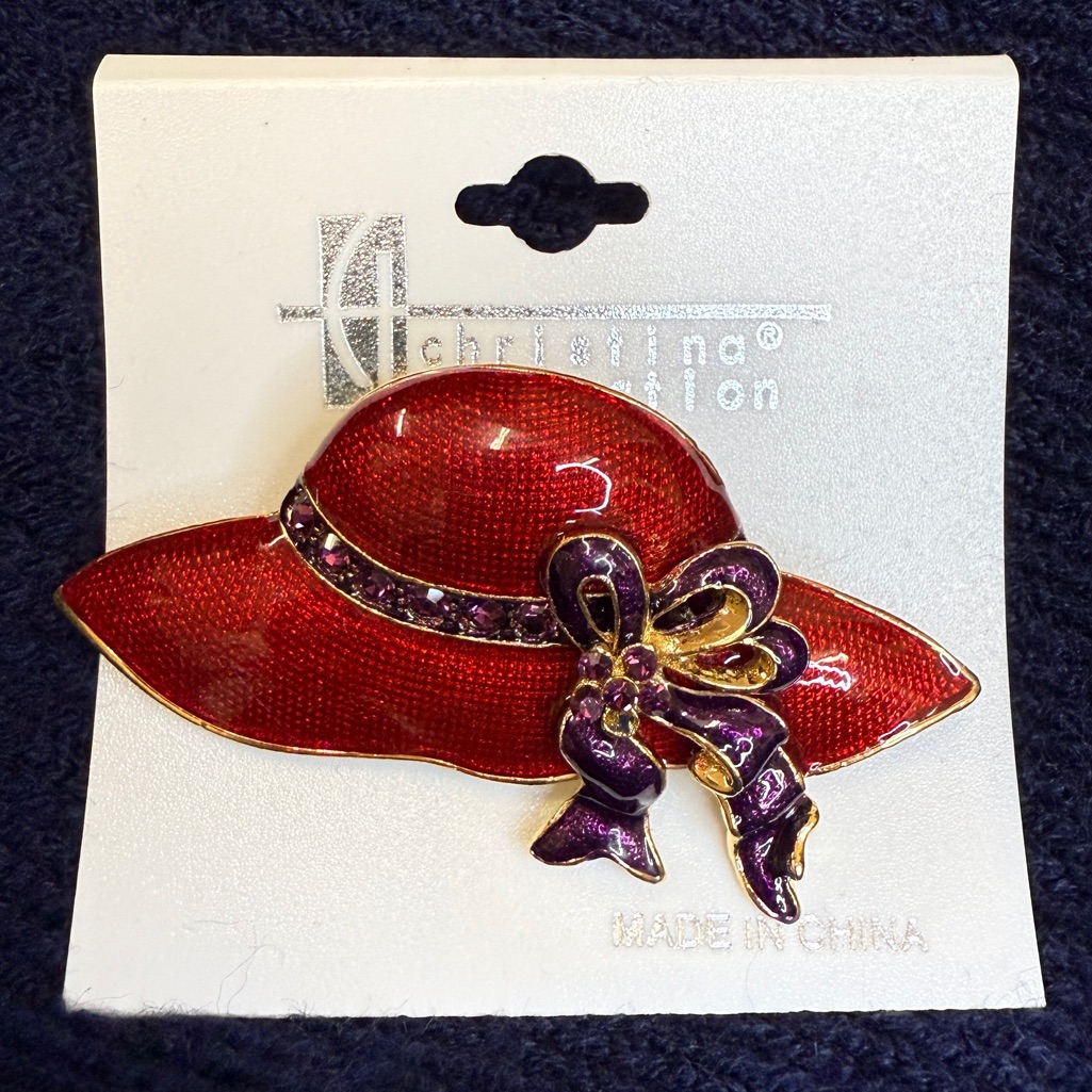 Red Hat Brooch New 10$